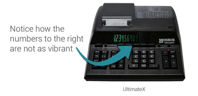 Monroe UltimateX Calculator being used to test brightness